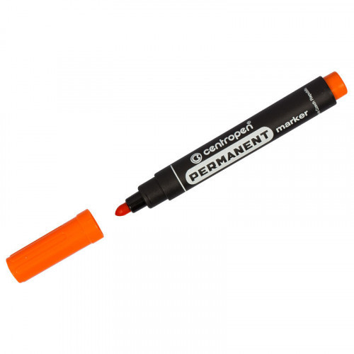 Marker permanent Centropen. Portocaliu, vârf rotund
