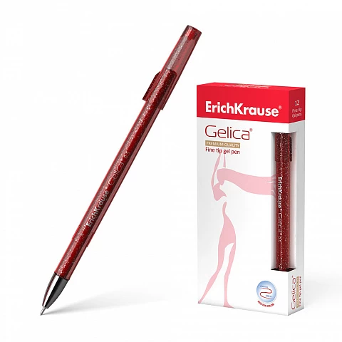 Pix cu gel ErichKrause® Gelica®, ink cul.: rosu