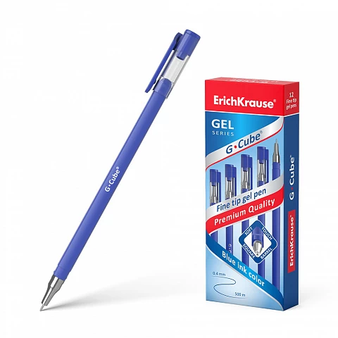 Pix cu gel ErichKrause® G-Cube®, ink color: albastru