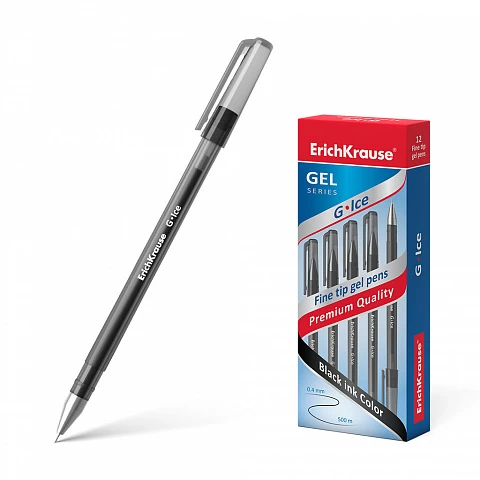 Pix cu gel ErichKrause® G-Ice, ink color: negru