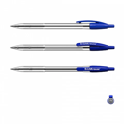 Pix retractabil ErichKrause® R-301 Classic Matic 1.0, albastru