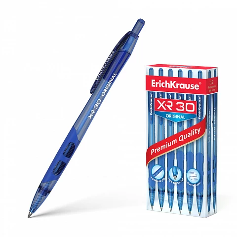 Pix retractabil ErichKrause® XR-30, albastru