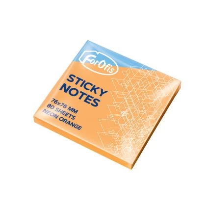 Foi pentru notite 76x76mm 80foi. (neon orange)