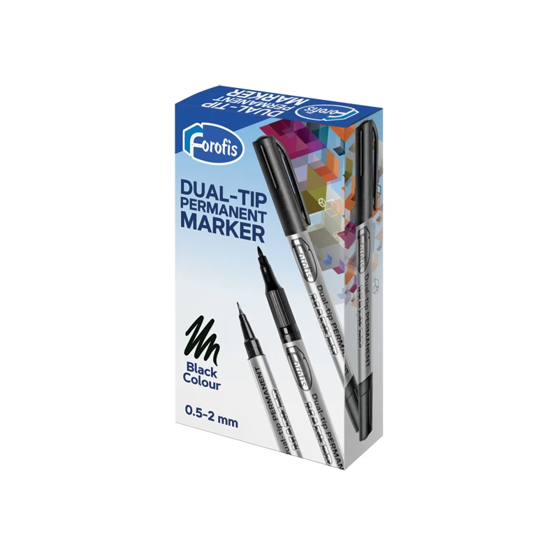 Marker permanent  pu CD&DVD dublu, negru