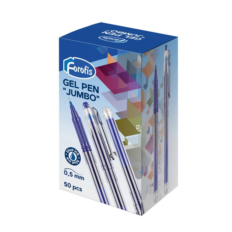 Pix cu gel albastru JUMBO 0.5mm