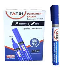 Marker albastru Permanent varf oblig tesit fatih