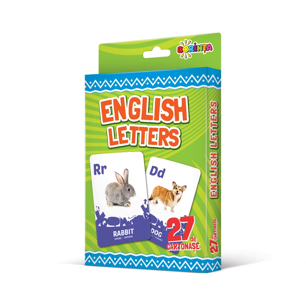 27 de cartonașe. English letters