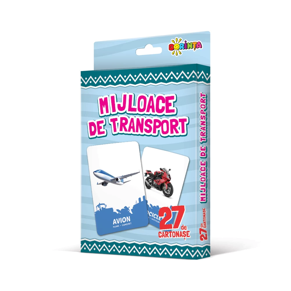 27 de cartonașe. Mijloace de transport