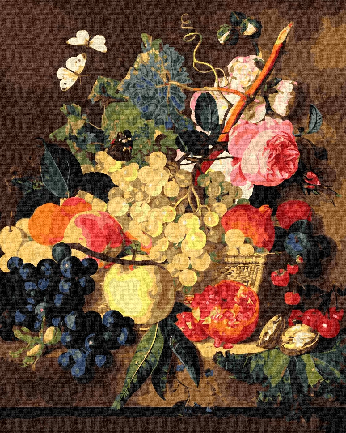 Tablouri pe numere "Cos cu fructe" 40x50 cm KHO5663