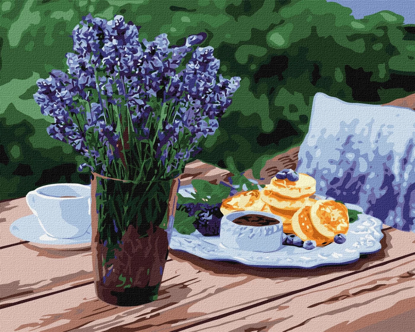 Tablou pe numere "Mic dejun în oras" 40x50 cm KHO5599