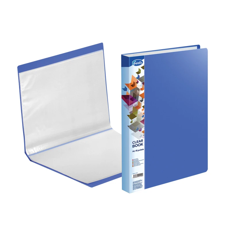 Mapa plastic A4 40 file albastru