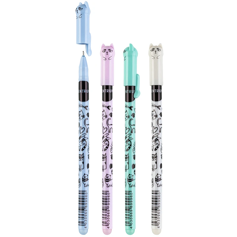 Pix gel cu radiera CAT2 albastru 0,5mm