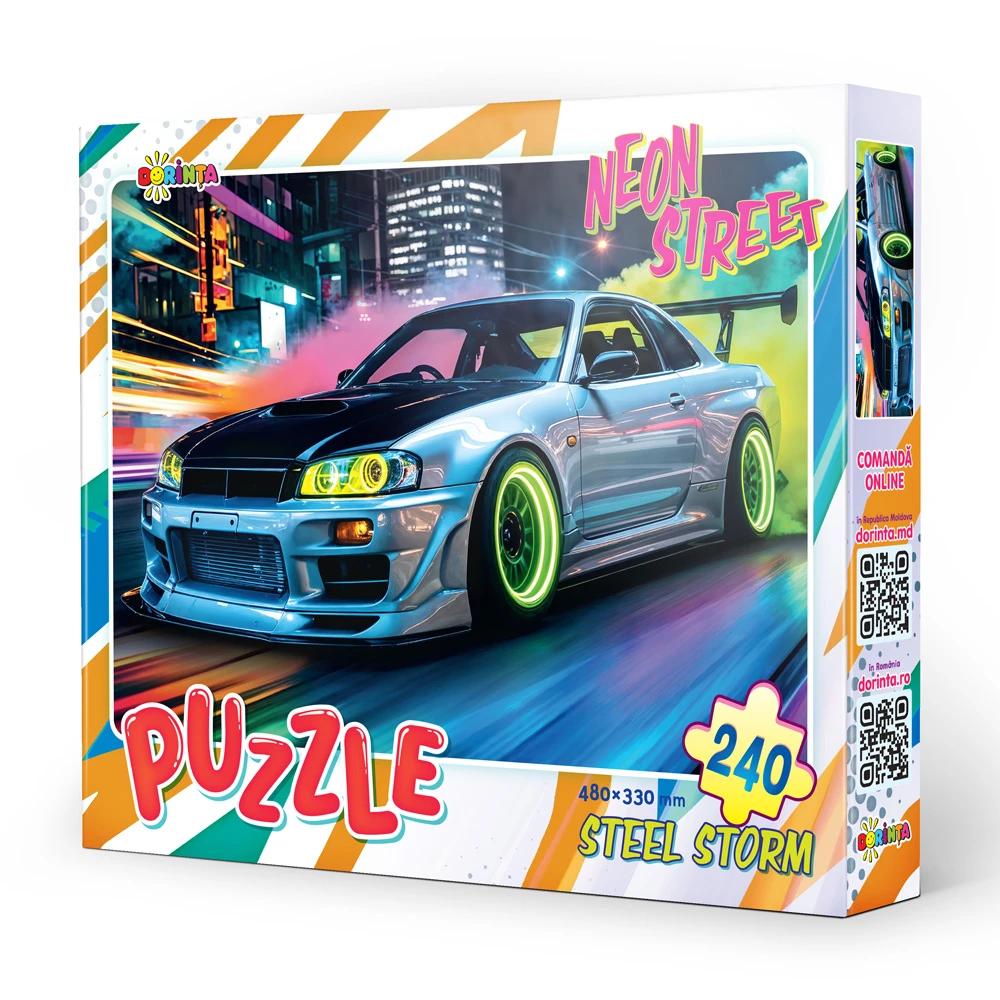 Puzzle 240ps.  Neon Street. Steel storm