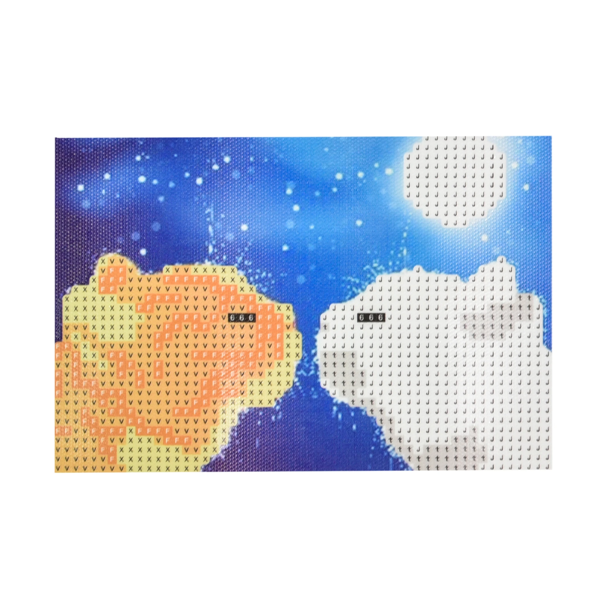 Mozaica cu Diamante 10x15 cm "Cuplu iubitor de pisici"