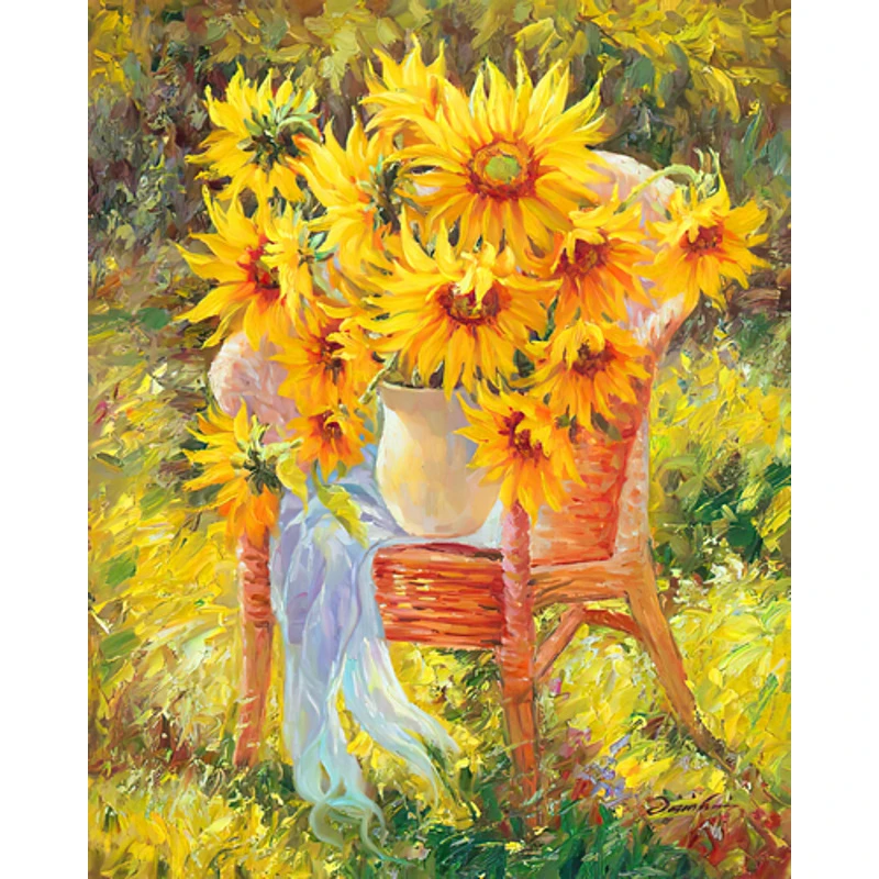 Mozaica cu Diamante 30x40 cm "Natură moartă cu floarea soarelui"