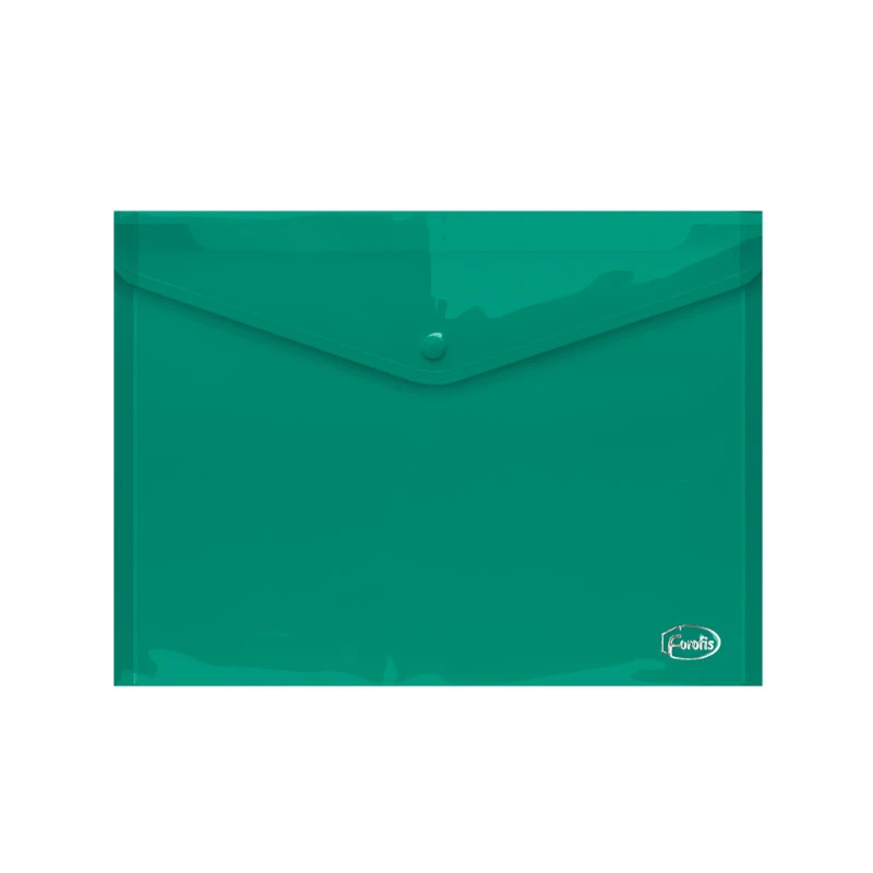 Mapa plastic A4 cu buton/ verde