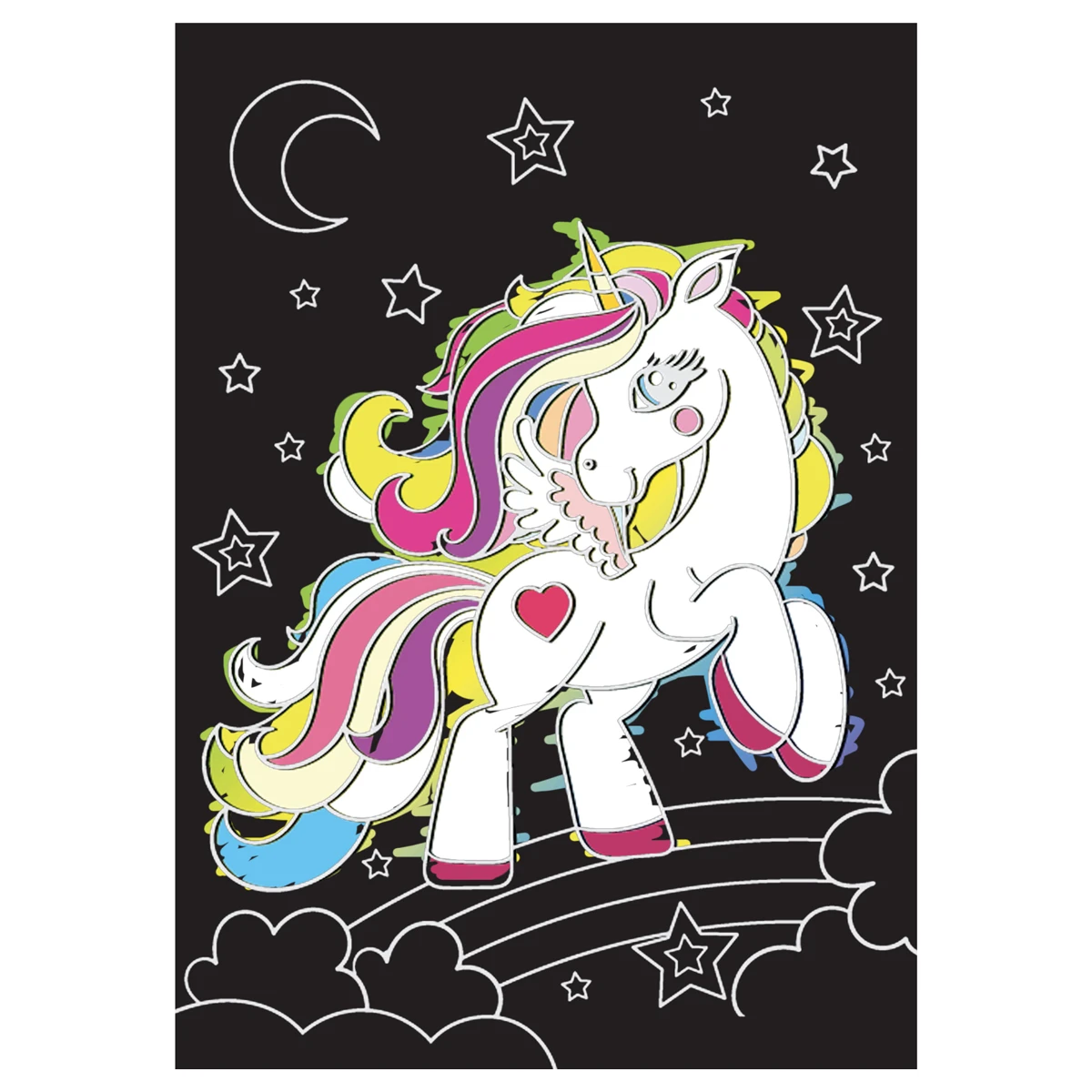 Gravura "Unicorni", 2 buc. A5 , MULTI PULTI