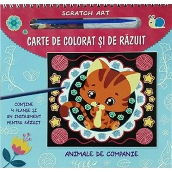 Carte de colorat si de razuit Animale de companie