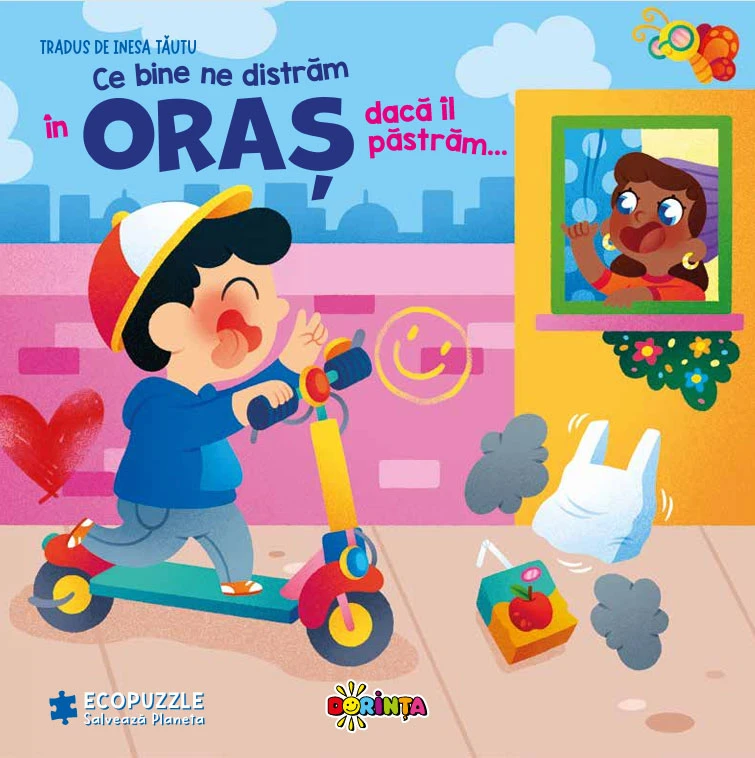 Ce bine ne distrăm în oraş dacă îl păstrăm... Carte cu ecopuzzle