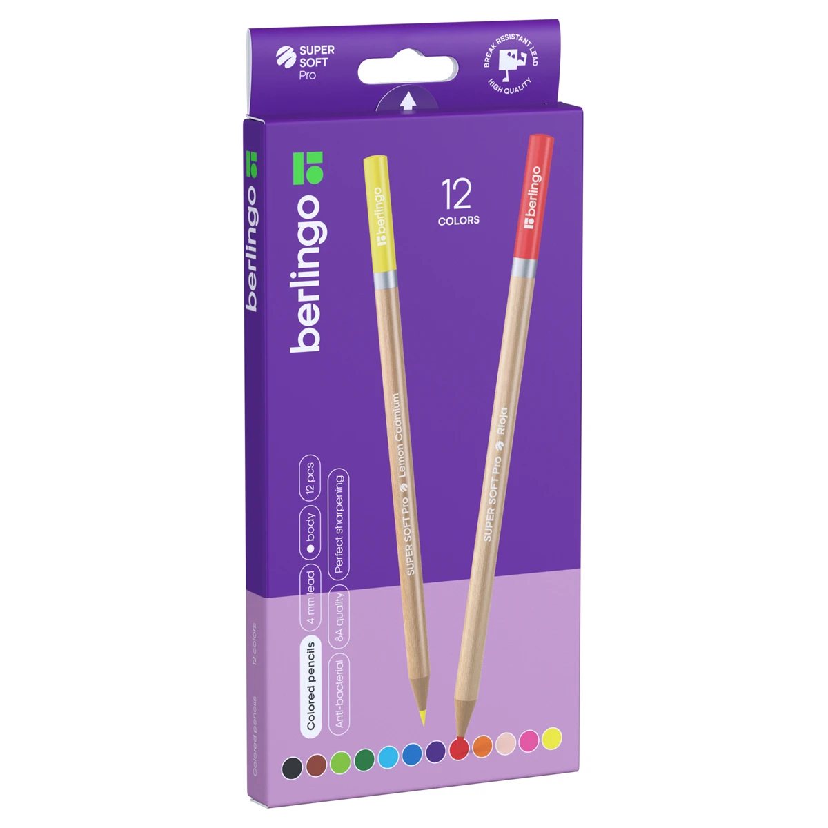 Creioane colorate 12 cul. "SuperSoft. Pro" Berlingo