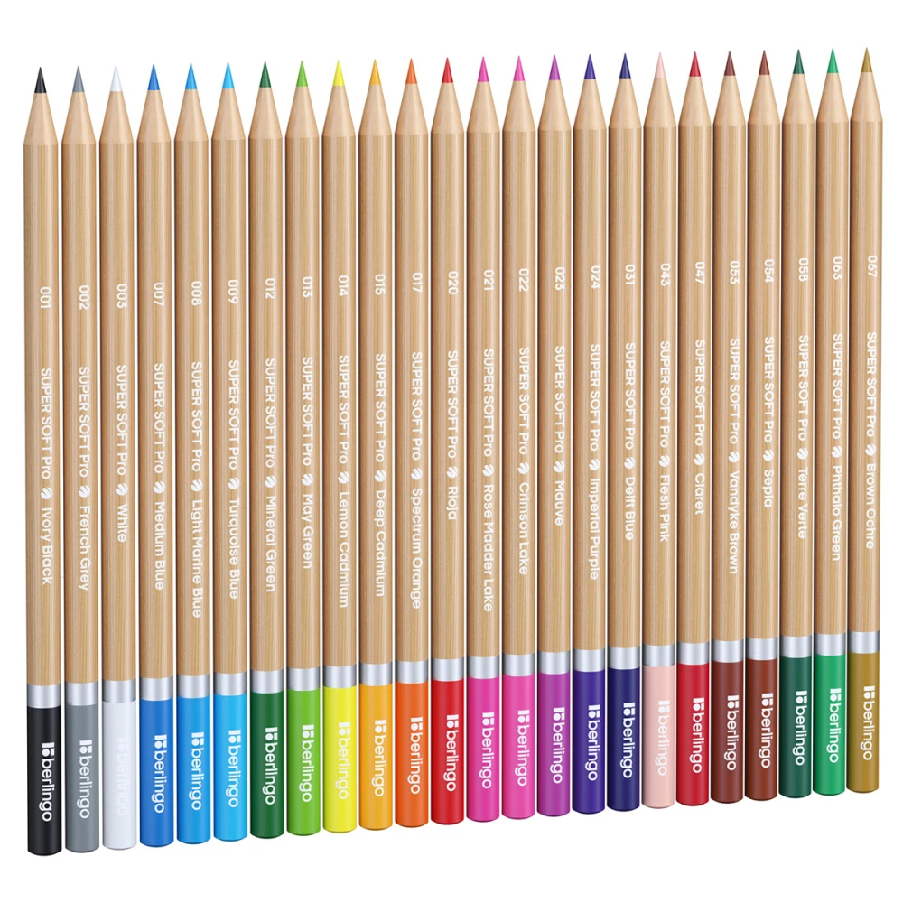 Creioane colorate 24 cul. "SuperSoft. Pro" Berlingo