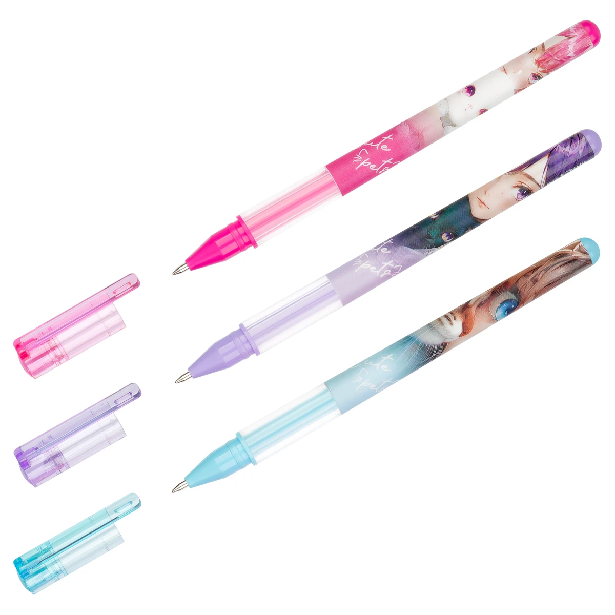 Pix cu bila "Anime girls" albastru, 0,7mm(24) MESHU