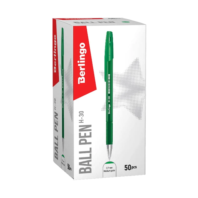 Pix cu bila Berlingo "H-30" verde, 0,7mm(50)