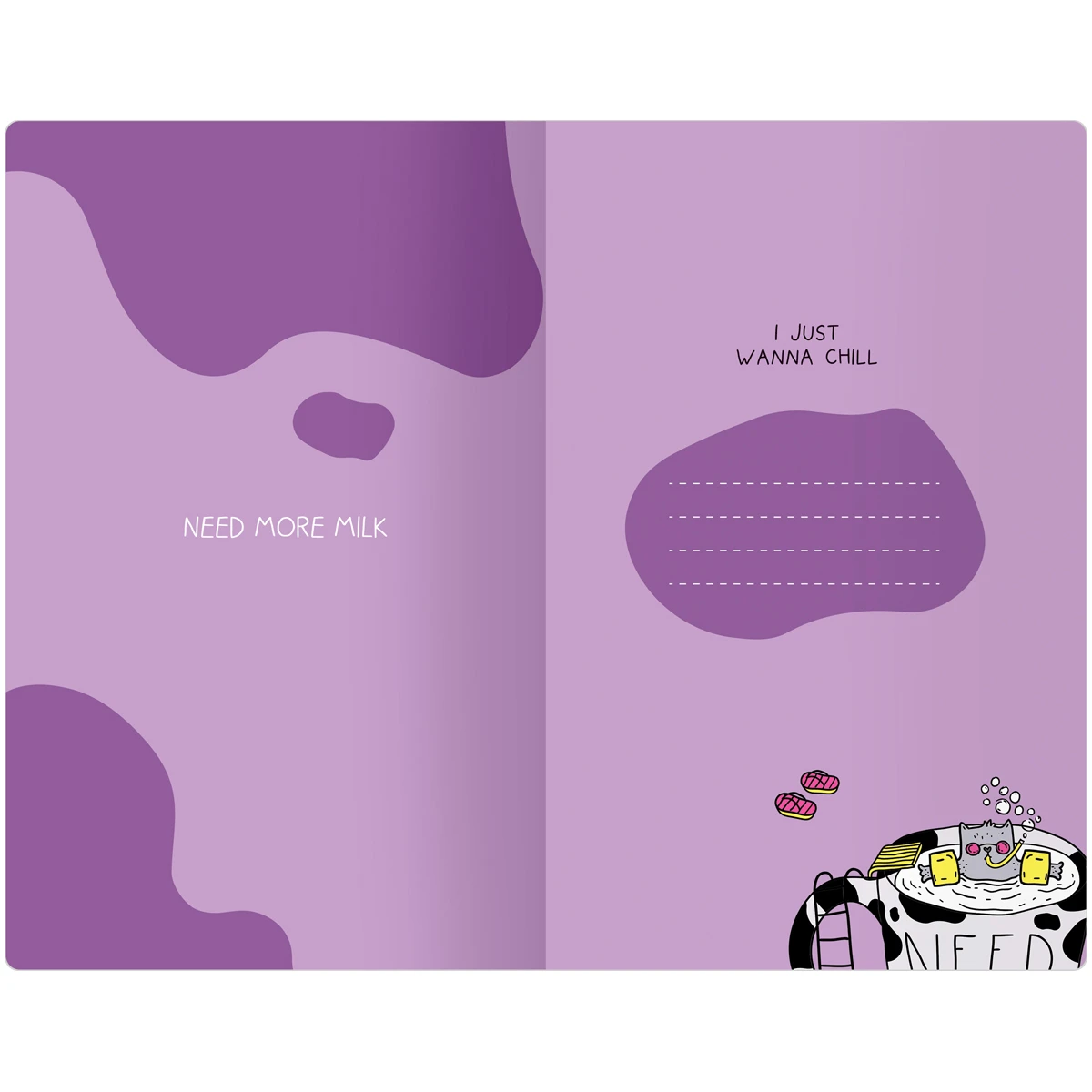 Agenda nedatata, 135*210mm, 32file,laminare mata, lac selectiv,"Milk pool", MESHU