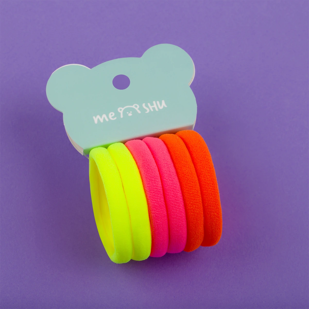 Elastice pentru par,set 6 buc.,neon."Essence",MESHU