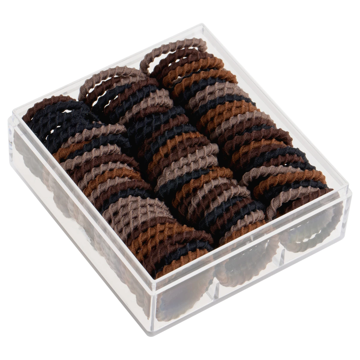 Elastice pentru par,set 90 buc. cul.inchise, MESHU