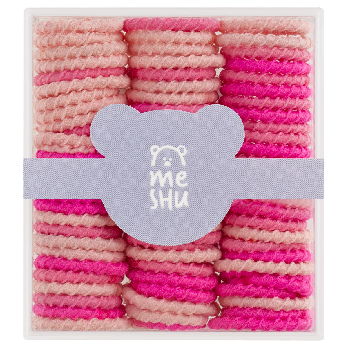 Elastice pentru par,set 90 buc. roz, MESHU