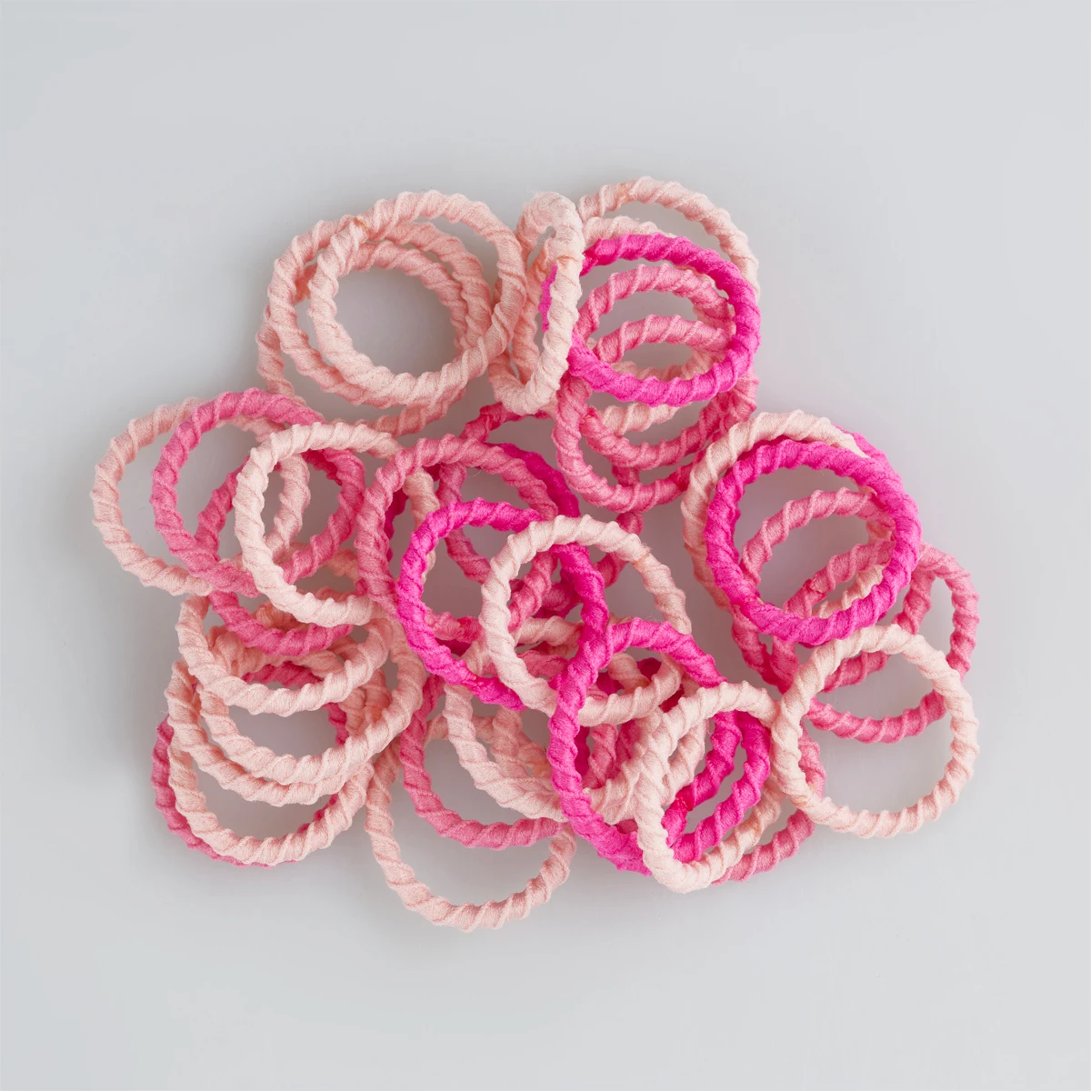 Elastice pentru par,set 90 buc. roz, MESHU