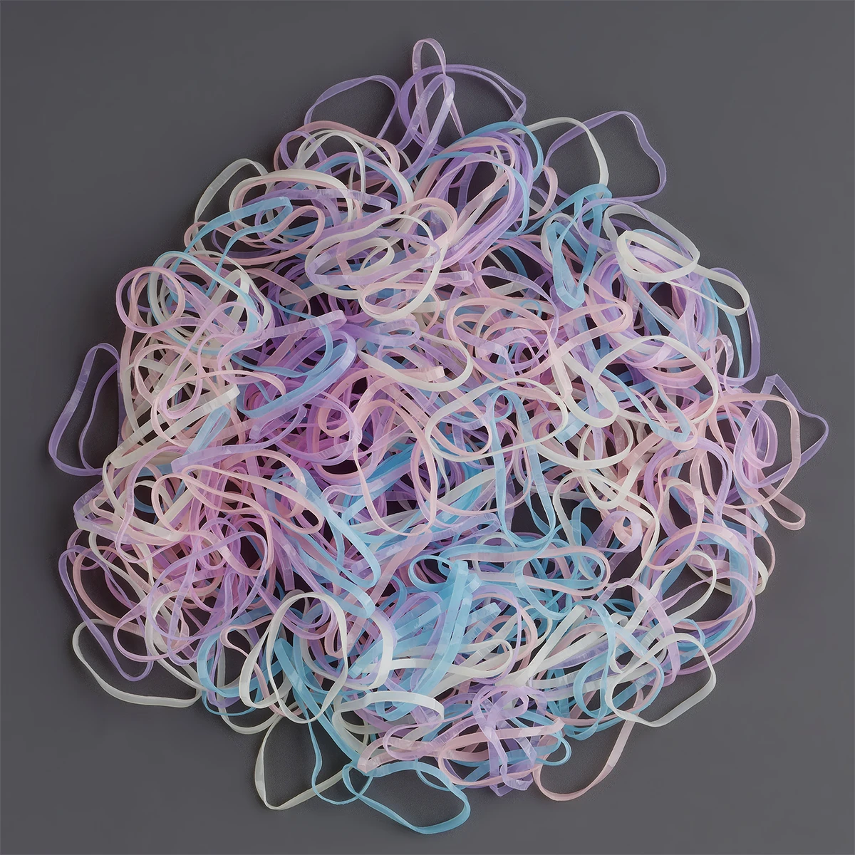 Elastice pentru par,set 300 buc. pastel, MESHU