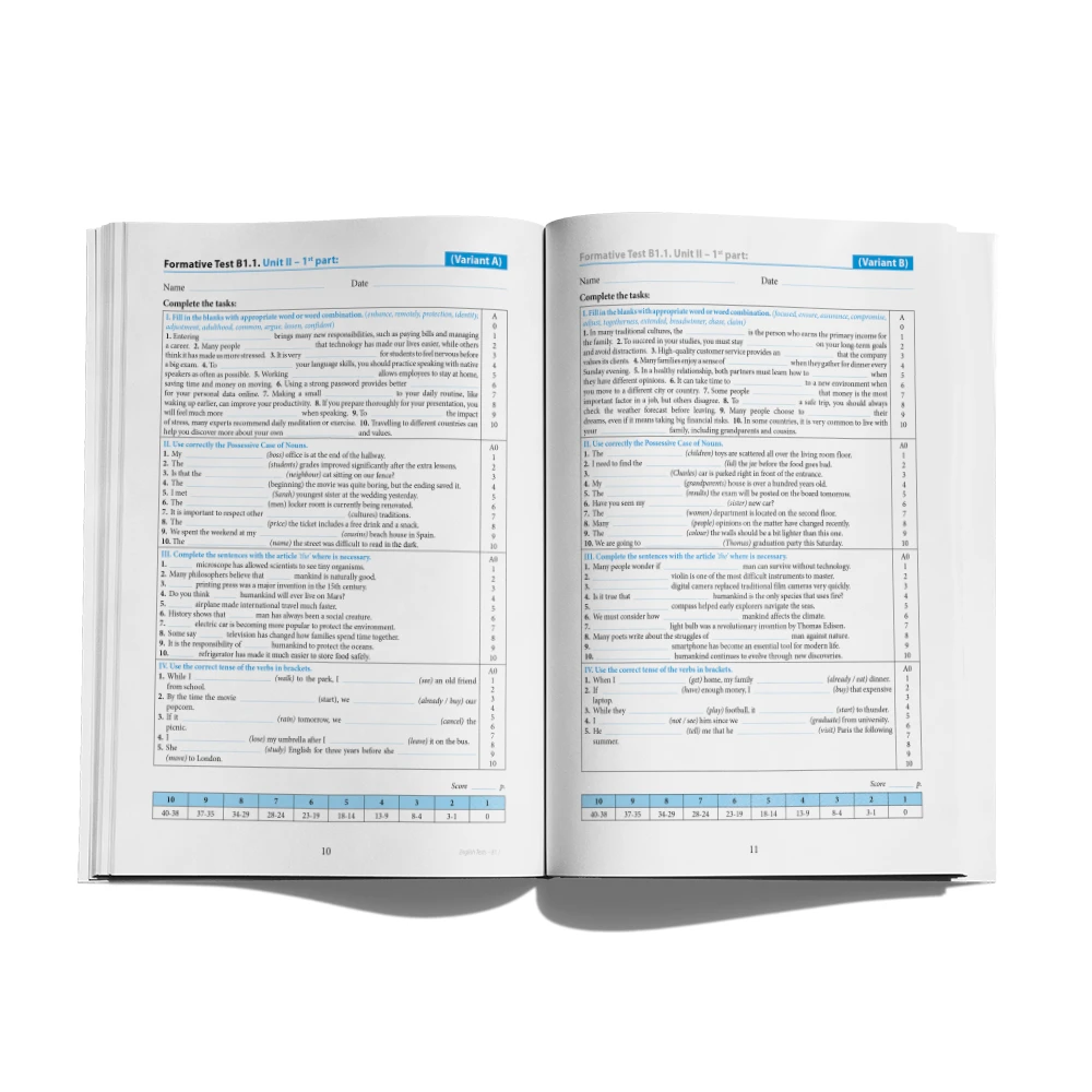 English Tests. Level B1.1 (cl.10)