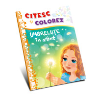 Citesc și colorez (pe silabe). Umbreluțe în vânt