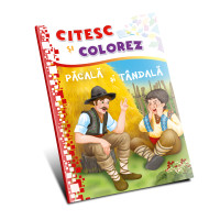 Citesc și colorez (pe silabe). Păcală și Tândală