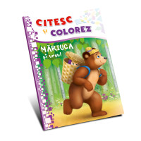 Citesc și colorez (pe silabe). Măriuca și ursul