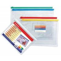 Mapa plastic A4 cu fermoar ErichKrause®  PVC Zip Pocket, A4, transparent