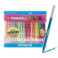 Carioci triangulare cu sclipici+pastel  set 8+8 buc.