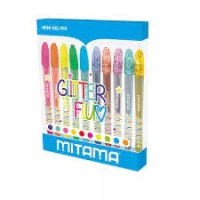 Pix cu gel fluorescent cu sclipici set 10 cul.