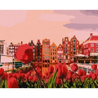 Tablou pe numere "Amsterdam de seara" 40x50cm KHO2863