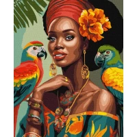 Tablou pe numere "Modele africane" 40x50 cm KHO8330