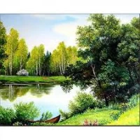 Mozaica cu Diamante 30x40 cm "Vara in Padure"