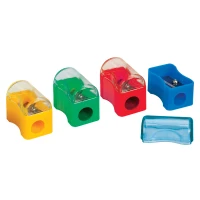 Ascuțitoare plastic cu container (div.culori)