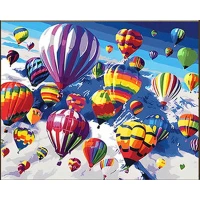 Mozaica cu Diamante 30x40 cm "Baloane cu aer cald"