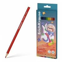 Creioane colorate triangulare Kids Space Animals 12 culori