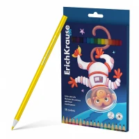 Creioane colorate triangulare Kids Space Animals 18 culori
