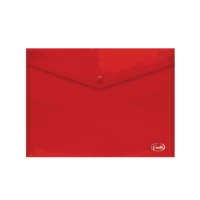 Mapa plastic A4 cu buton / rosie