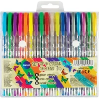 Pix gel 1mm METALLIC/GLITTER/NEON set 18 cul.