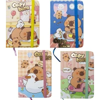 Carnet cu elastic, 80 foi ,A7, CAPYBARA (12) / Centrum